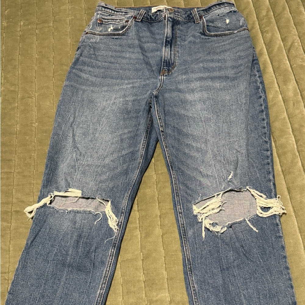 Abercrombie & Fitch The Ankle Straight Ultra High Rise Love Curve